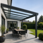 Aluminium-Terrassendach mit Glasdach